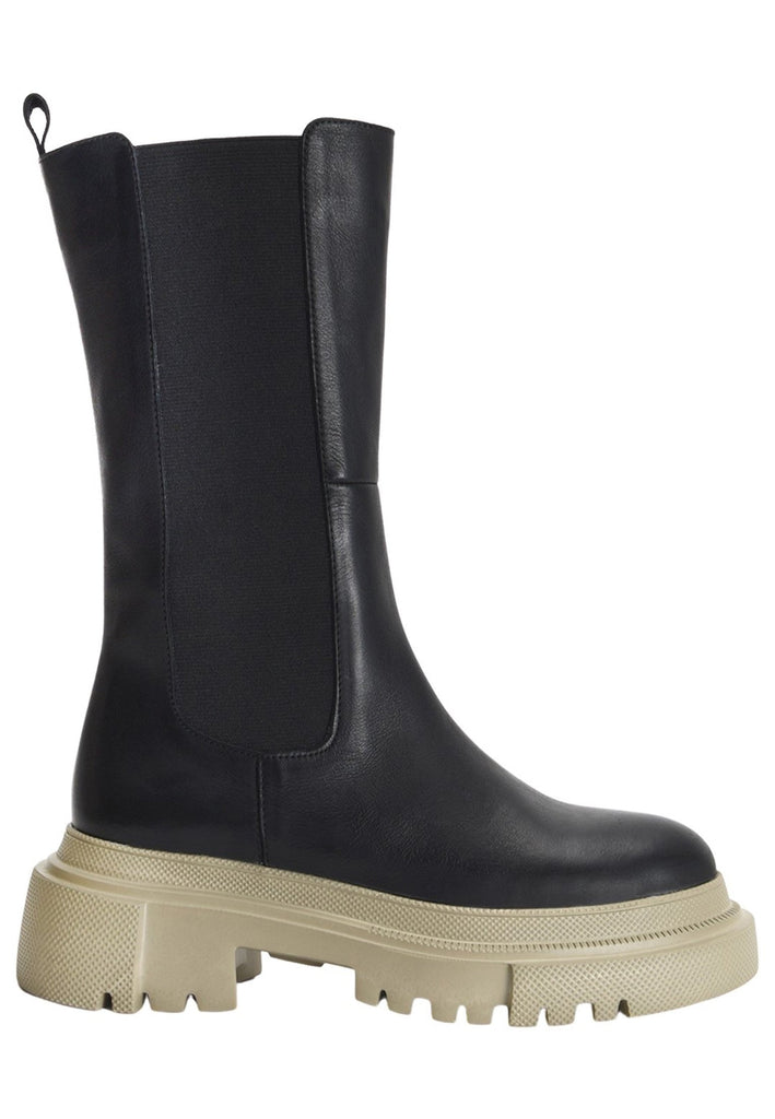 Inuovo Stiefelette Leder Schwarz/Beige - surf4shoes