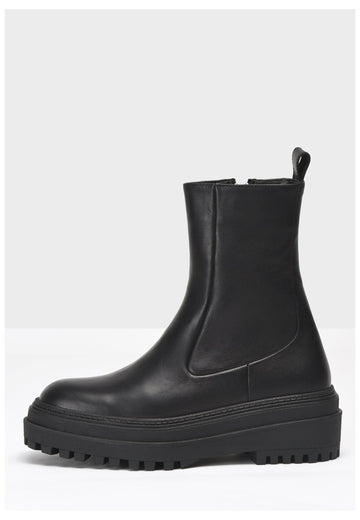 Inuovo Stiefelette Leder Schwarz - surf4shoes