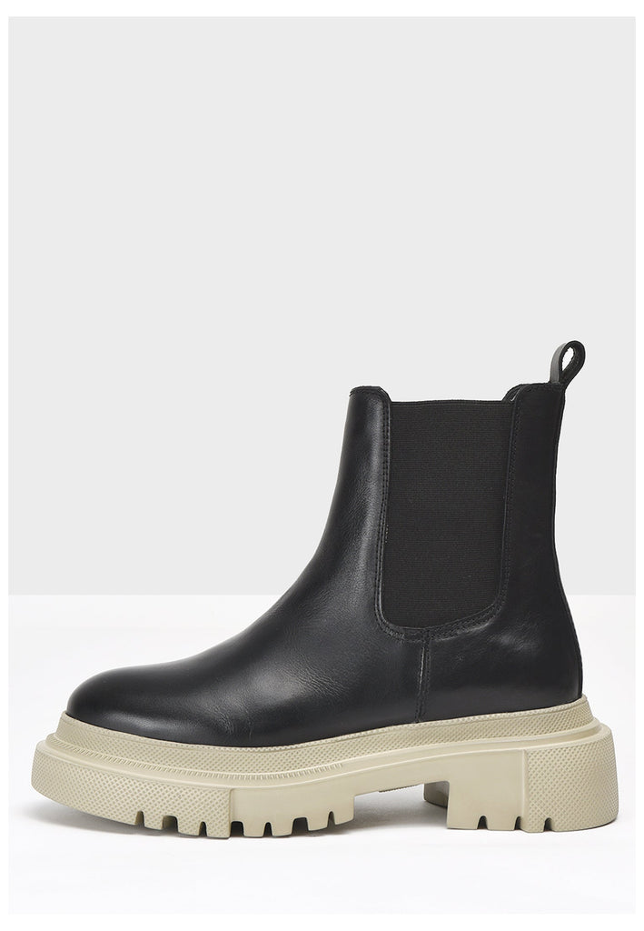 Inuovo Stiefelette Leder Schwarz/Beige - surf4shoes