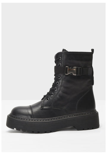 Inuovo Stiefelette Leder Schwarz - surf4shoes