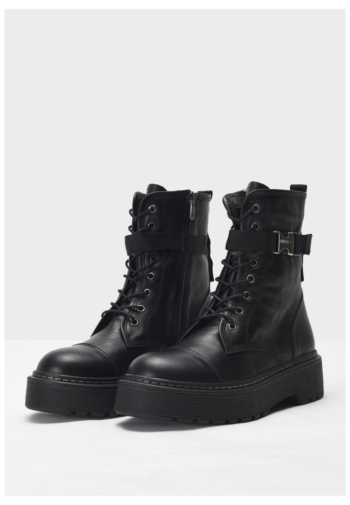 Inuovo Stiefelette Leder Schwarz - surf4shoes