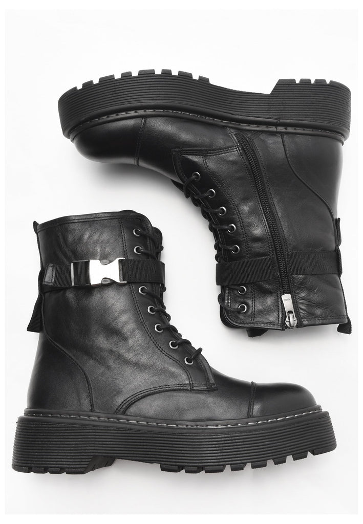 Inuovo Stiefelette Leder Schwarz - surf4shoes