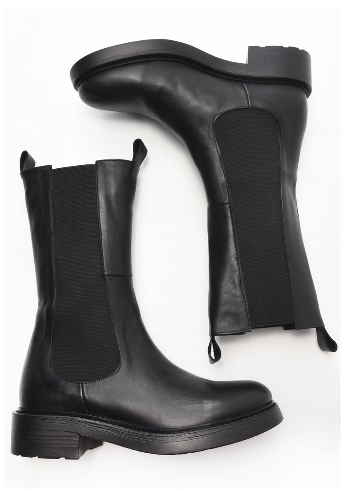 Inuovo Stiefelette Leder/Textil Schwarz - surf4shoes