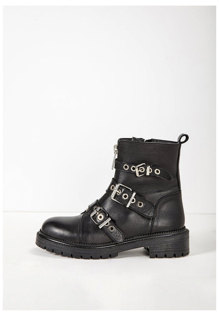 Inuovo Stiefelette Leder Schwarz - surf4shoes
