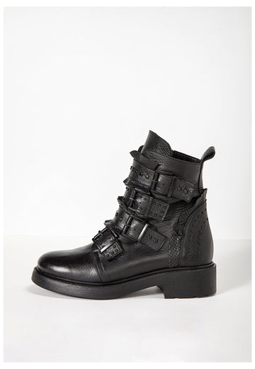 Inuovo Stiefelette Leder Schwarz - surf4shoes