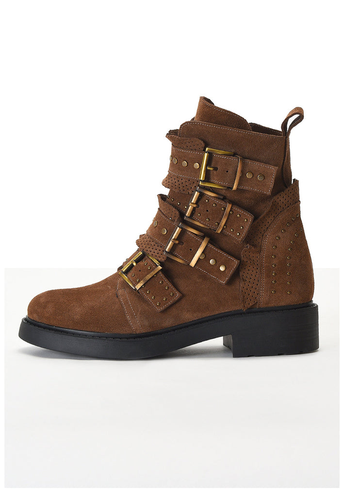 Inuovo Stiefelette Veloursleder Braun - surf4shoes