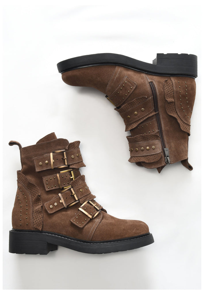 Inuovo Stiefelette Veloursleder Braun - surf4shoes