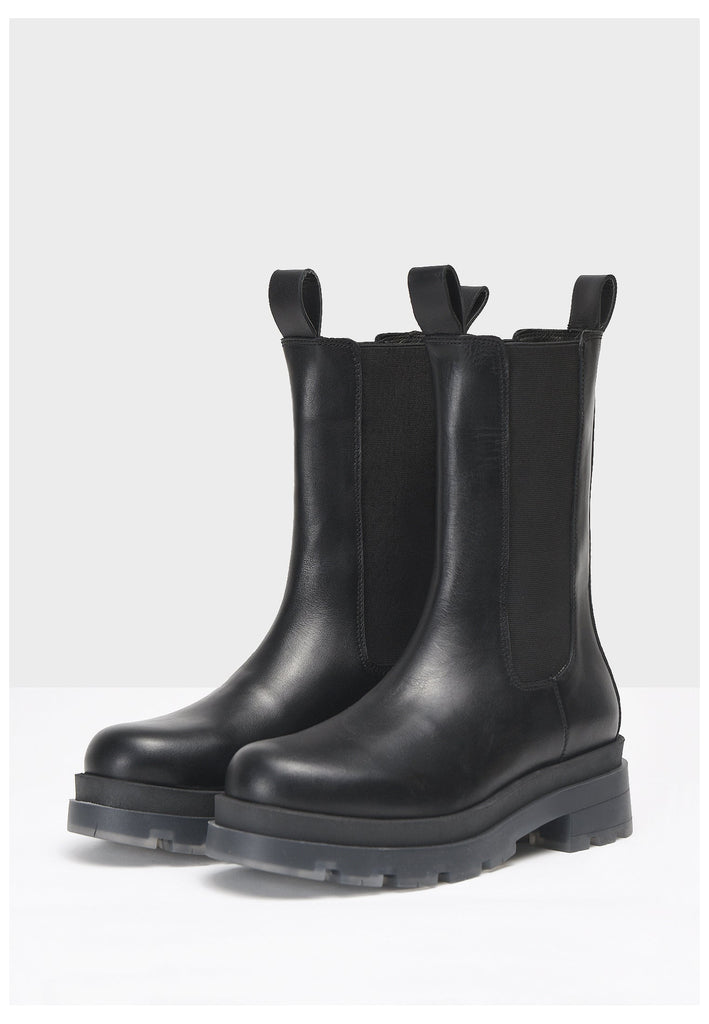 Inuovo Stiefelette Leder/Textil Schwarz - surf4shoes