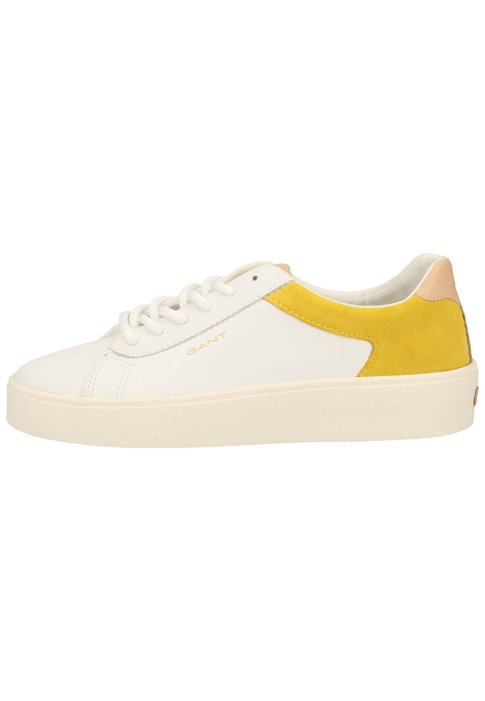 GANT Sneaker Leder Weiß/Gelb - surf4shoes