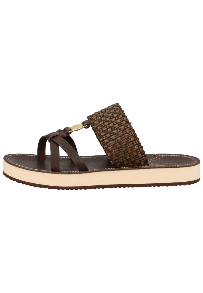 GANT Pantoletten Lederimitat Dunkelbraun - surf4shoes