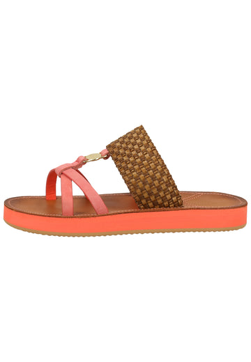 GANT Pantoletten Lederimitat Braun/Rosa - surf4shoes