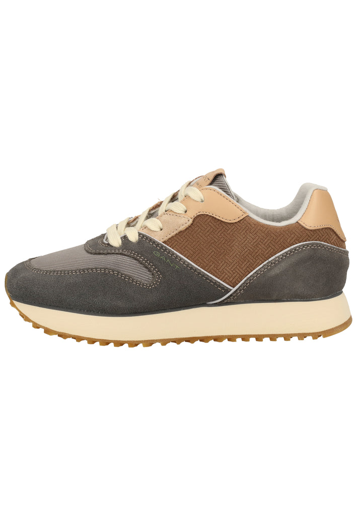 GANT Sneaker Nubukleder/Textil Grau/Braun - surf4shoes