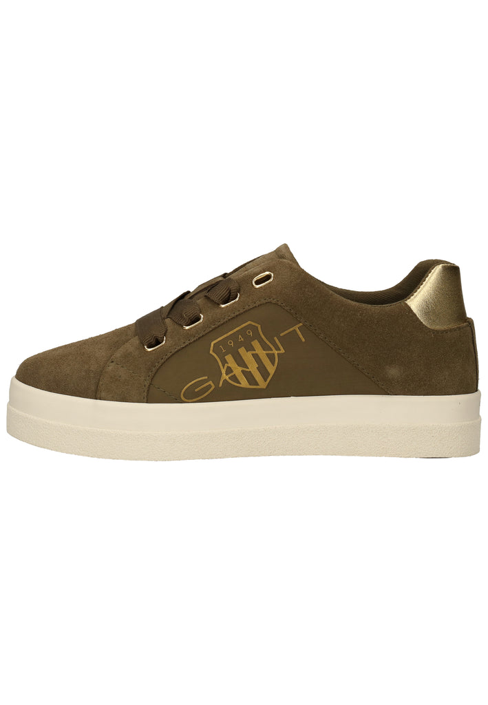 GANT Sneaker Nubukleder/Textil Olive - surf4shoes
