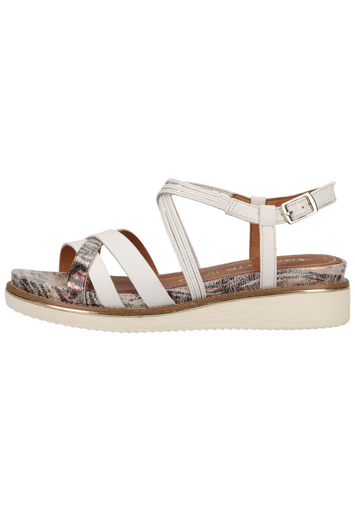 Tamaris Sandalen Leder/Textil Weiß kombi - surf4shoes