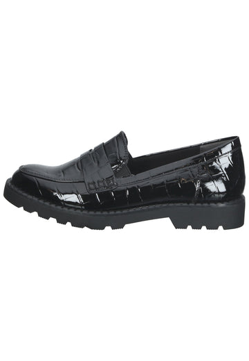 Tamaris Halbschuhe Lederimitat Croco Black - surf4shoes