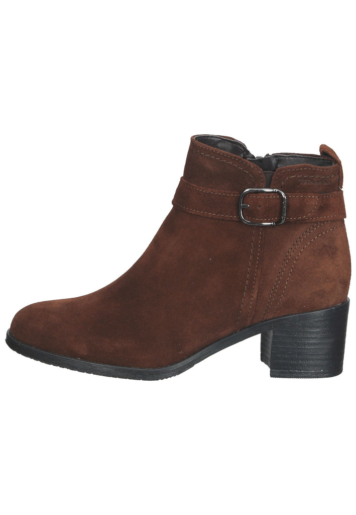 Tamaris Stiefelette Veloursleder Chocolate - surf4shoes