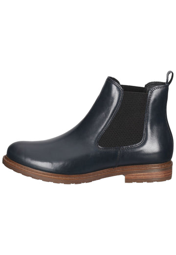 Tamaris Stiefelette Leder/Textil Navy - surf4shoes