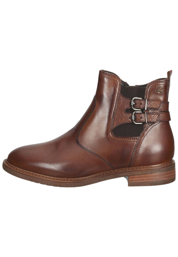 Tamaris Stiefelette Leder/Textil Cognac - surf4shoes