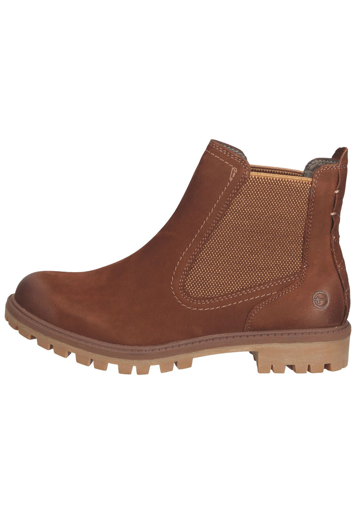 Tamaris Stiefelette Leder/Textil Maroon - surf4shoes