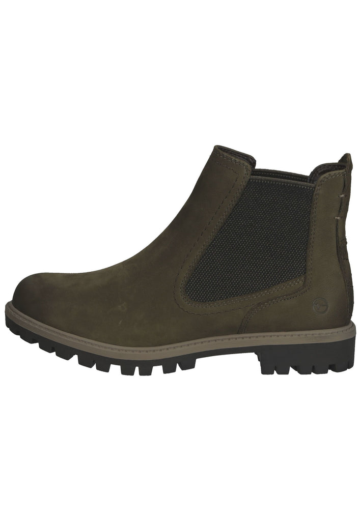 Tamaris Stiefelette Leder/Textil Olive - surf4shoes