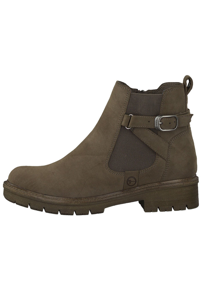 Tamaris Stiefelette Lederimitat/Textil Taupe - surf4shoes