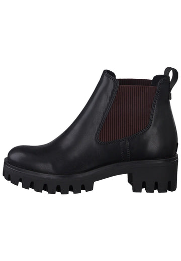 Tamaris Stiefelette Lederimitat/Textil Schwarz - surf4shoes