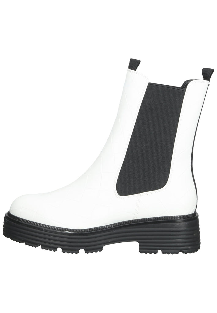 Tamaris Stiefelette Lederimitat/Textil Weiß - surf4shoes