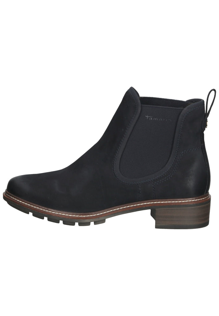 Tamaris Stiefelette Leder Navy - surf4shoes