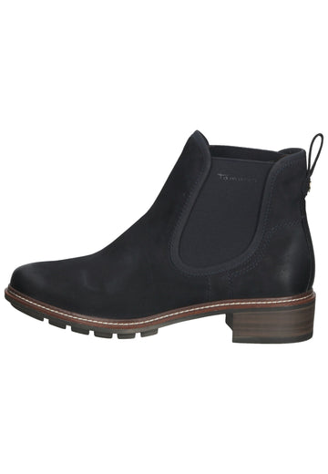 Tamaris Stiefelette Leder Navy - surf4shoes