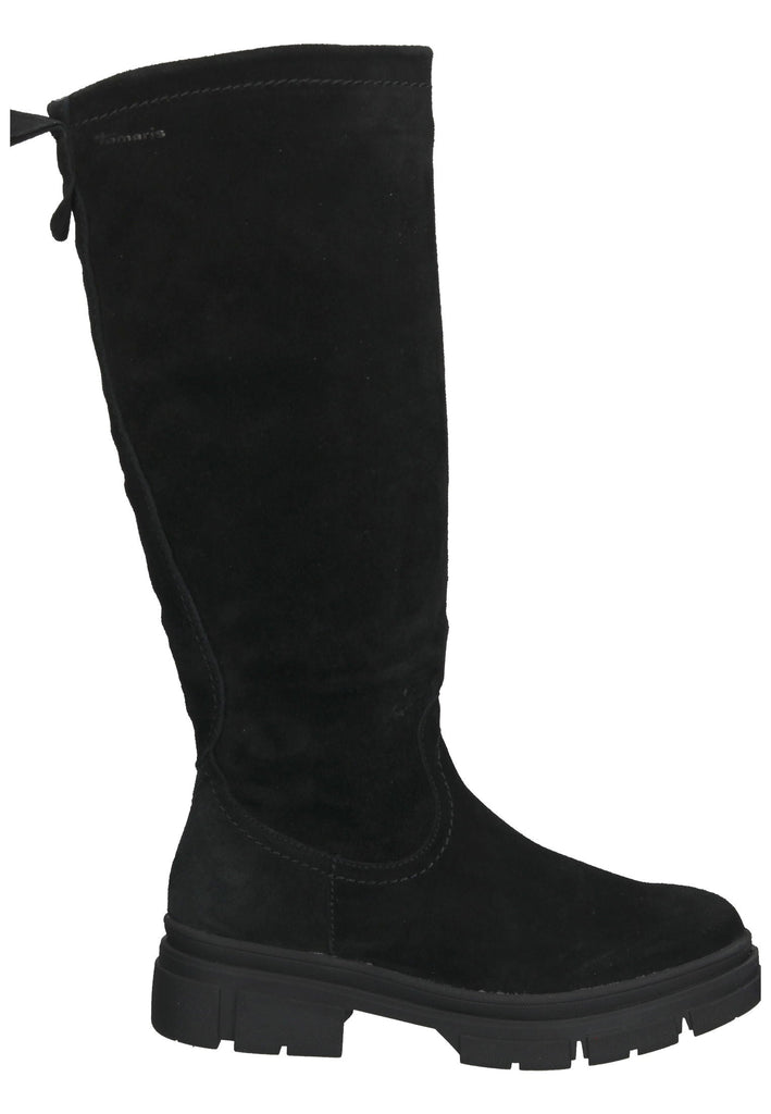 Tamaris Stiefel Veloursleder schwarz - surf4shoes
