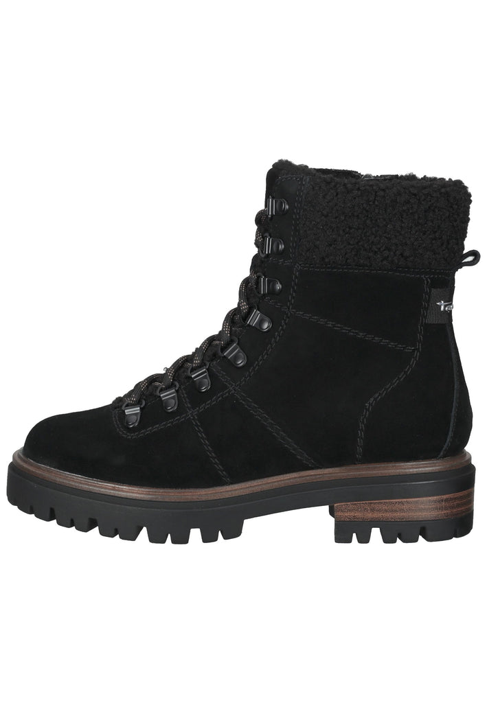 Tamaris Stiefelette Leder/Textil Schwarz Warmfutter - surf4shoes