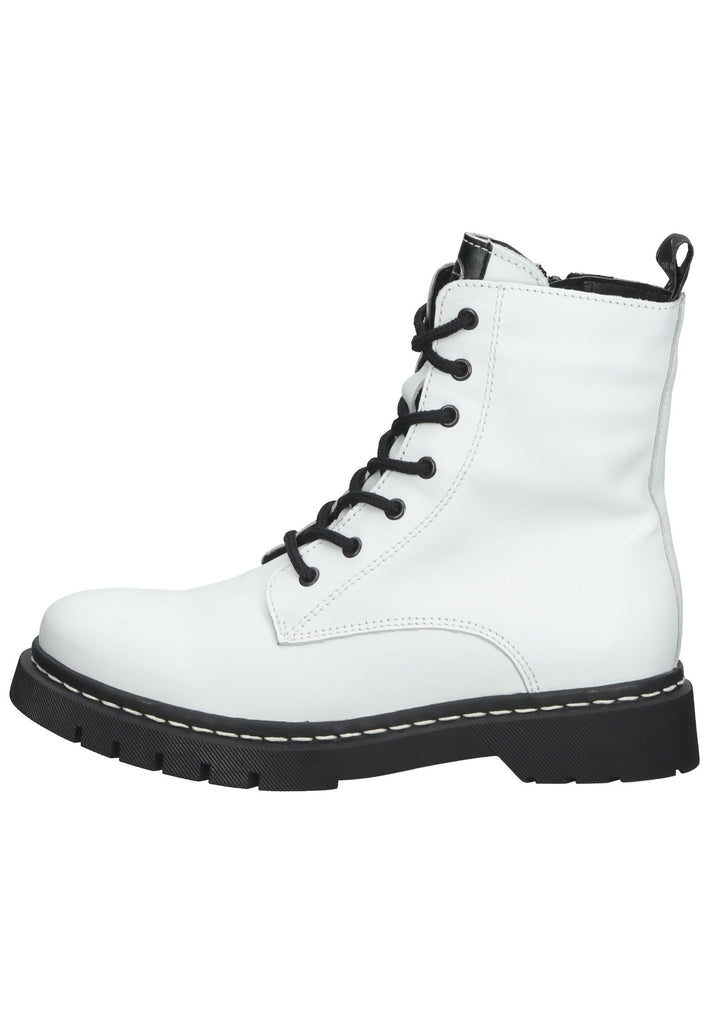 Tamaris Stiefelette Leder Weiß Warmfutter - surf4shoes