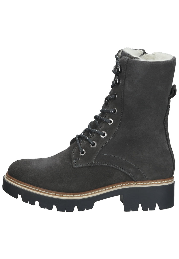 Tamaris Stiefelette Veloursleder Anthracite Warmfutter - surf4shoes