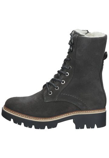 Tamaris Stiefelette Veloursleder Anthracite Warmfutter - surf4shoes