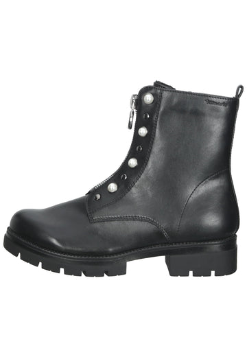 Tamaris Stiefelette Lederimitat Schwarz - surf4shoes