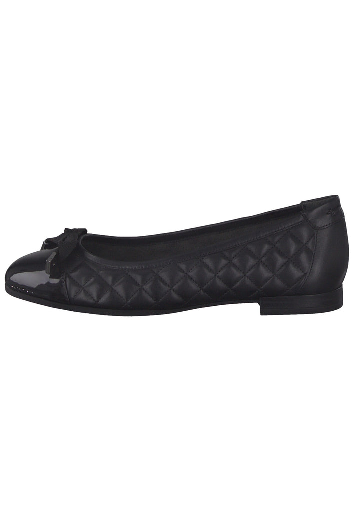 Tamaris Ballerinas Leder/Synthetik Schwarz - surf4shoes