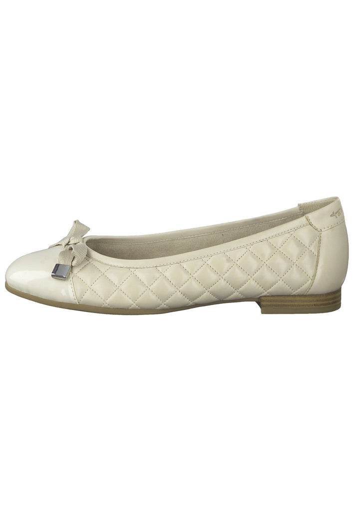 Tamaris Ballerinas Leder/Synthetik Ivory - surf4shoes