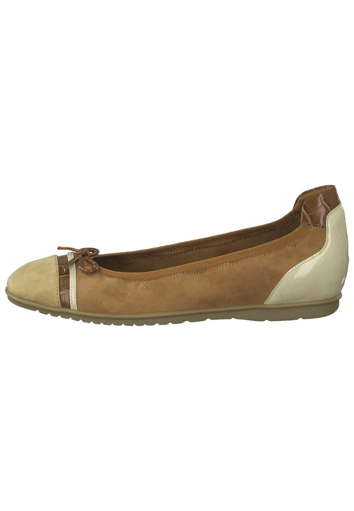 Tamaris Ballerinas Leder/Synthetik Cognac - surf4shoes