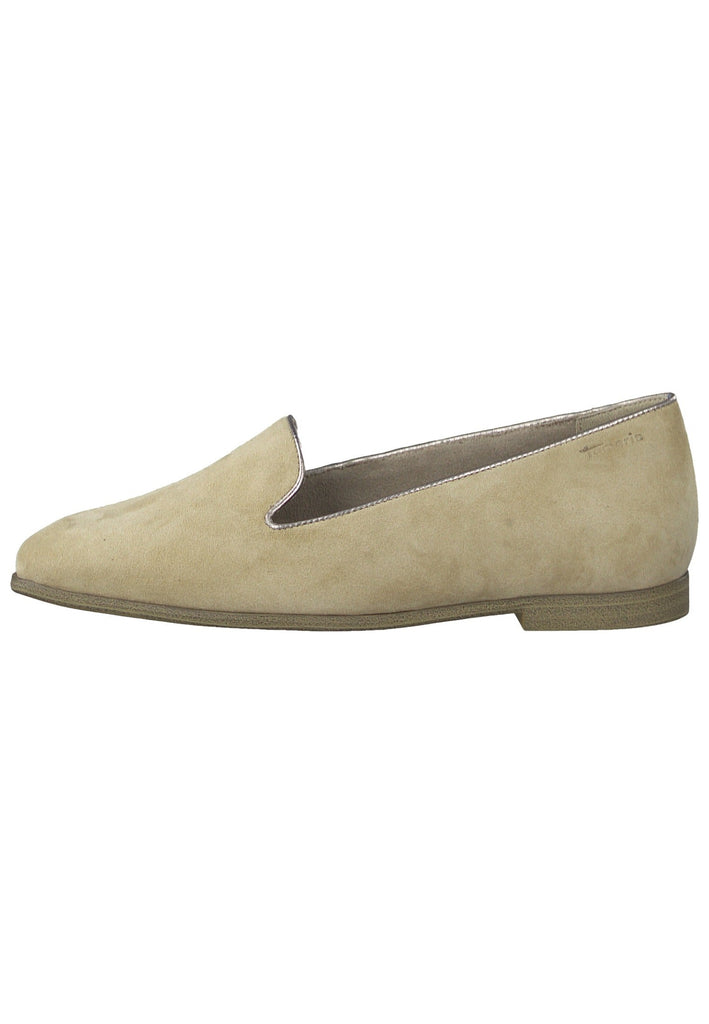 Tamaris Slipper Leder/Synthetik Sand - surf4shoes