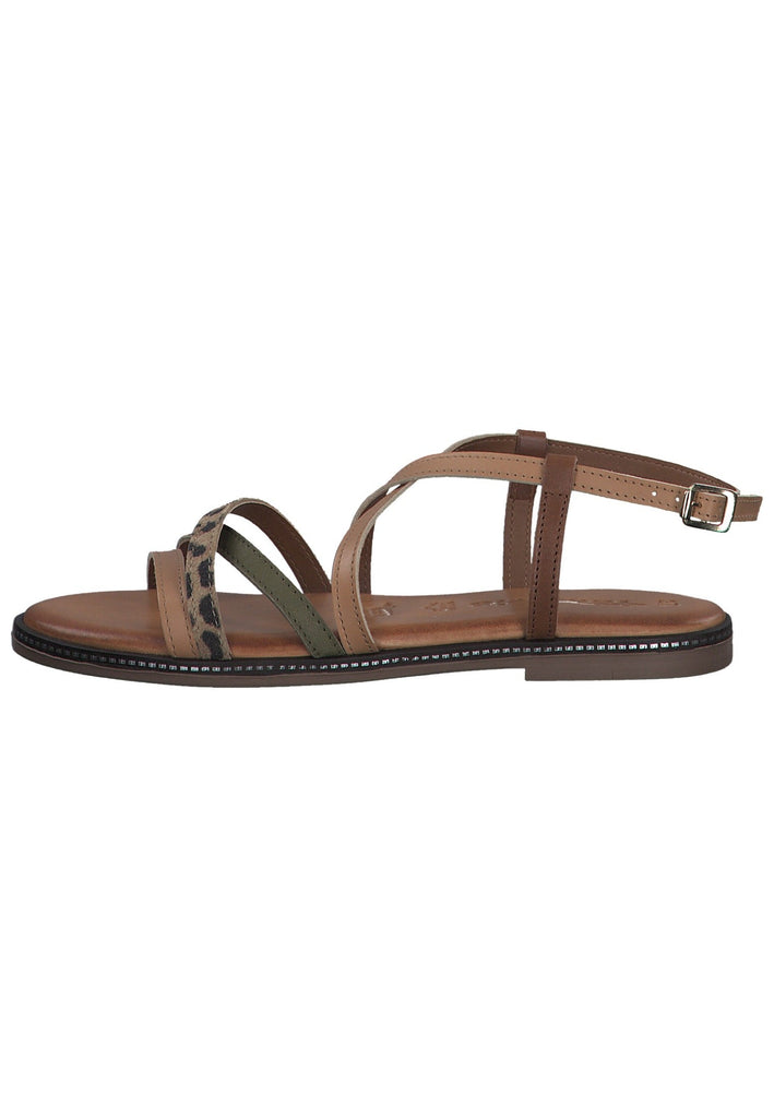 Tamaris Sandalen Leder Braun/Grün - surf4shoes