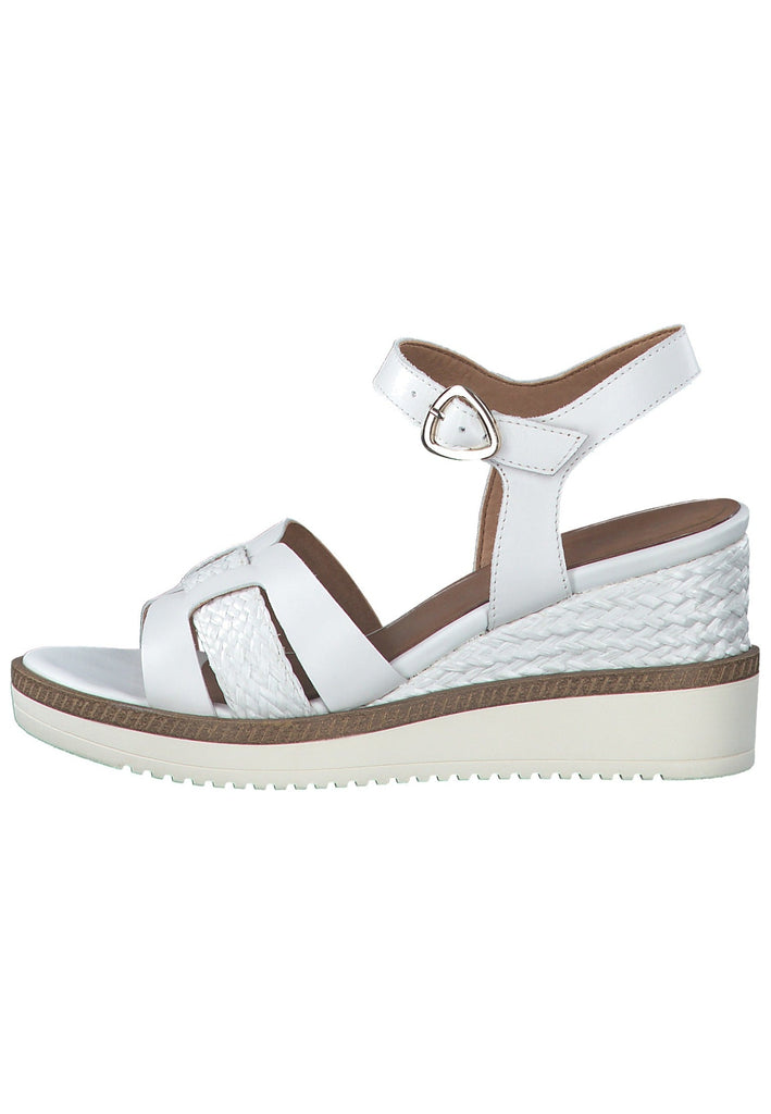 Tamaris Sandalen Leder/Synthetik Weiß/Braun - surf4shoes