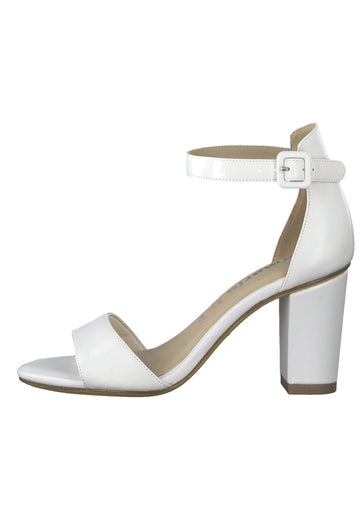 Tamaris Sandalen Leder Weiß - surf4shoes