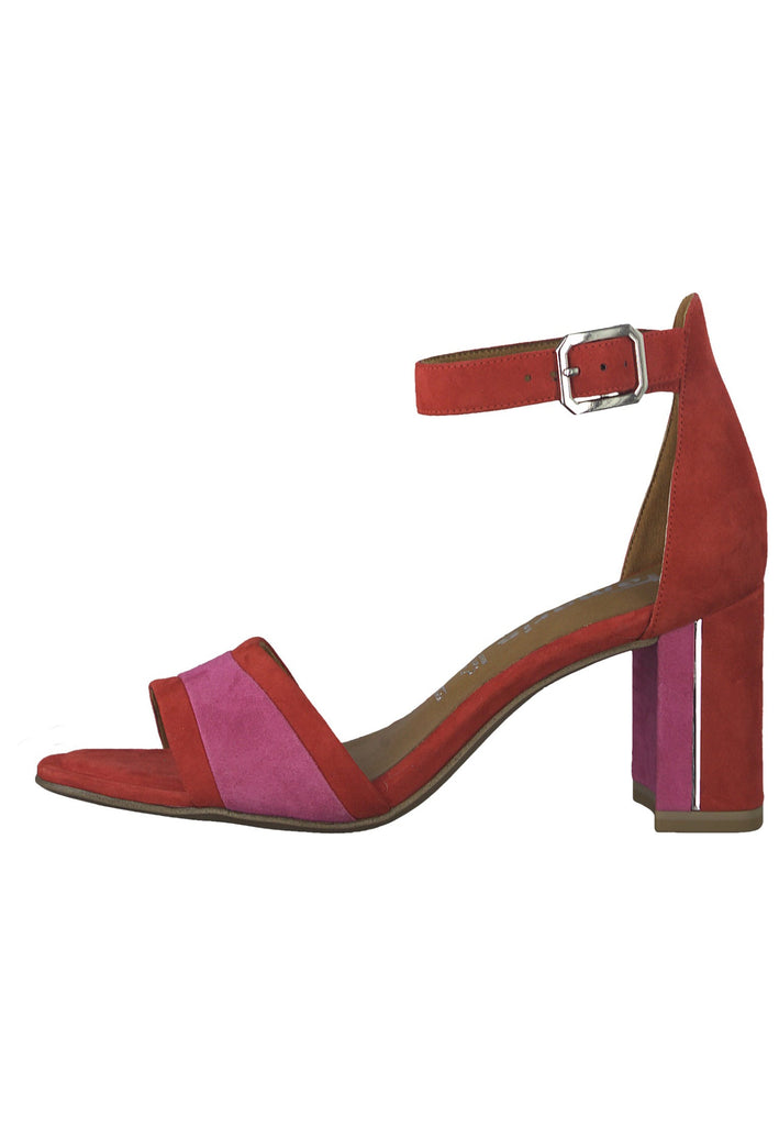 Tamaris Sandalen Leder Rot/Pink - surf4shoes