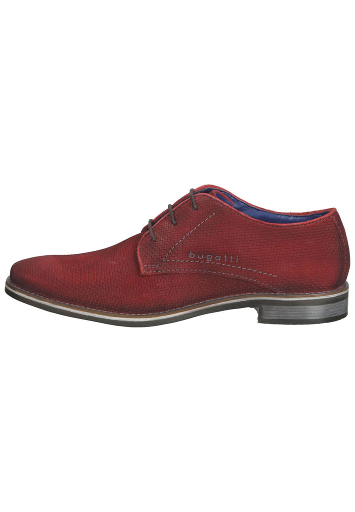 Bugatti Businessschuhe Veloursleder Dunkelrot - surf4shoes