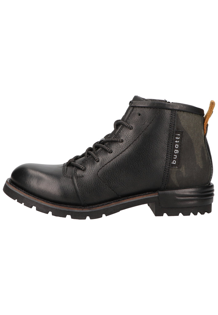 Bugatti Stiefelette Nappaleder Schwarz - surf4shoes