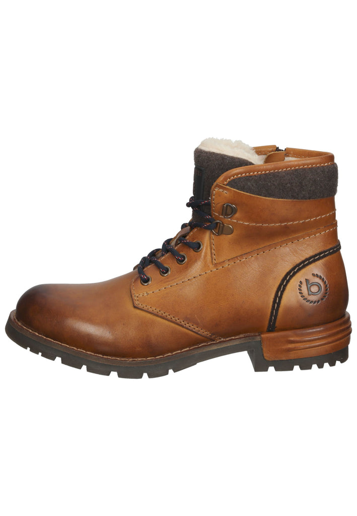 Bugatti Stiefelette Nappaleder Cognac Warmfutter - surf4shoes