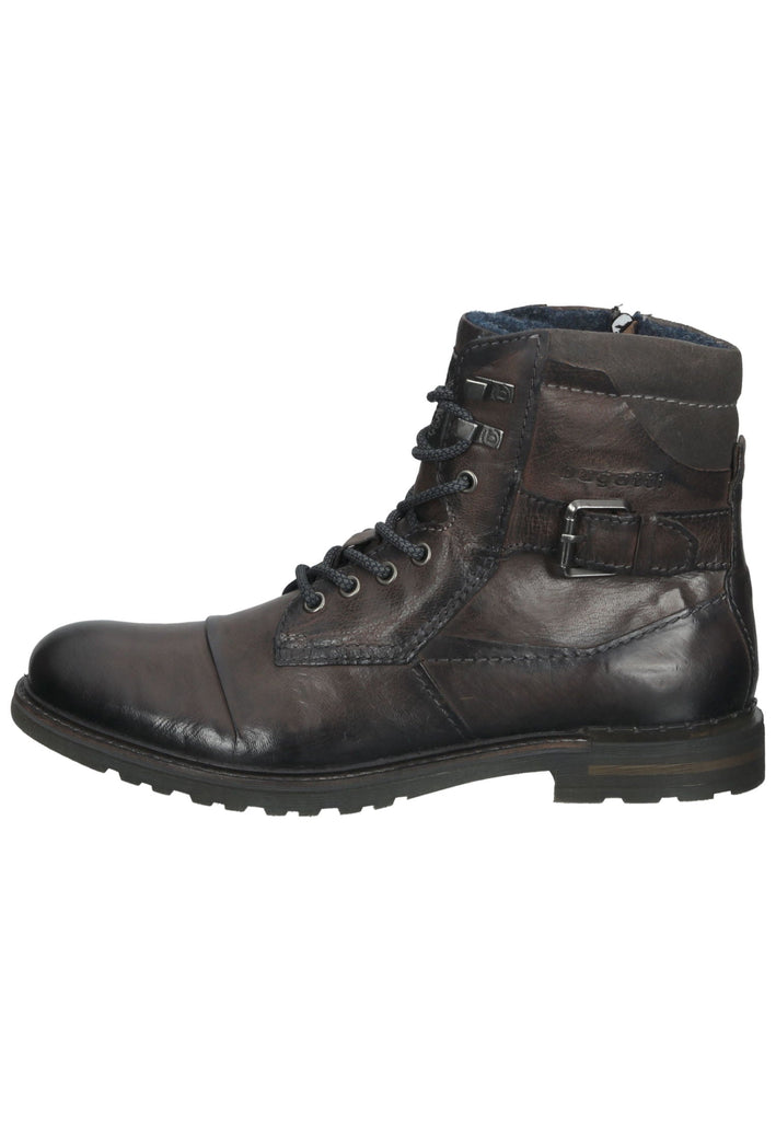 Bugatti Stiefelette Leder Dunkelgrau - surf4shoes