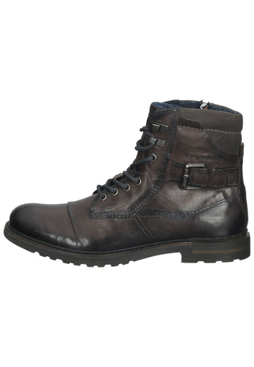 Bugatti Stiefelette Leder Dunkelgrau - surf4shoes