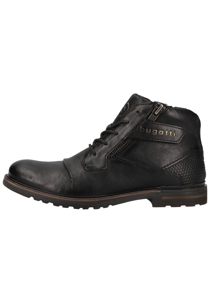 Bugatti Stiefelette Leder Schwarz - surf4shoes