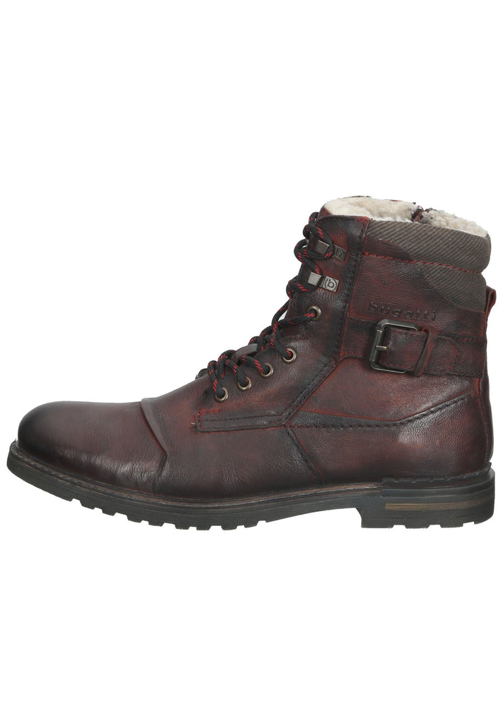 Bugatti Stiefelette Leder Dunkelrot - surf4shoes